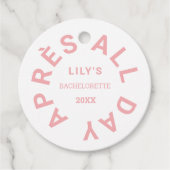 Étiquettes Cadeau Après Ski avec moi rose EVG  (Devant)