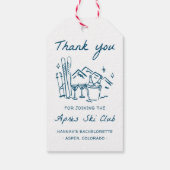 Étiquettes-cadeau Après Ski Champagne on Ice Winter Bach Party (Dos)