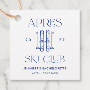 Étiquettes Cadeau Apres Ski Club Winter Snow Ski Bachelorette Party