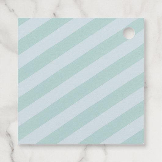 Étiquettes Cadeau Aqua bleu et or première fête d'anniversaire (Dos)