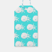 Étiquettes-cadeau Aqua Blue Tropical Beach Noël (Dos)