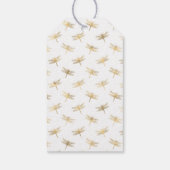 Étiquettes-cadeau Aqua et Gold Floral (Dos)