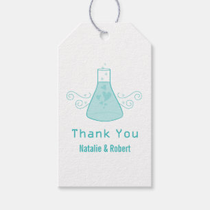 Étiquettes-cadeau Aqua Sweet Chimie Mariage Tags cadeaux
