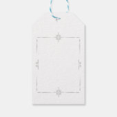 Étiquettes-cadeau Aqua White (Dos)