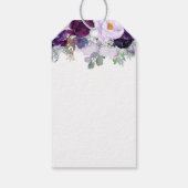 Étiquettes-cadeau Aquarelle à fleurs violettes (Dos)