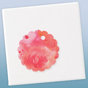 Étiquettes Cadeau Aquarelle Abstraite rose