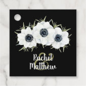 Étiquettes Cadeau Aquarelle Anémones Floral (Devant)