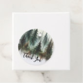 Étiquettes Cadeau Aquarelle Arbres Rustique Wilderness Mariage (En situation)