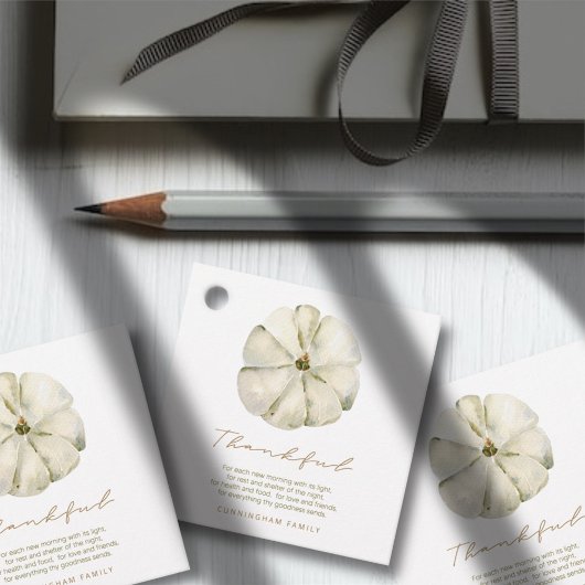 Étiquettes Cadeau Aquarelle Automne Citrouille Thanksgiving Thanksgi