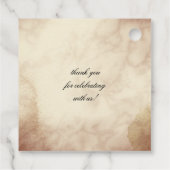 Étiquettes Cadeau aquarelle automne feuillage monogramme merci (Dos)