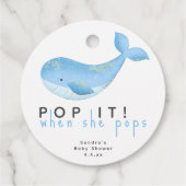 Étiquettes Cadeau Aquarelle baleine - pop! quand elle pop (Dos)