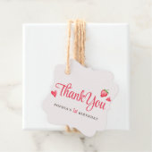 Étiquettes Cadeau Aquarelle Berry fraise Premier anniversaire (En situation)