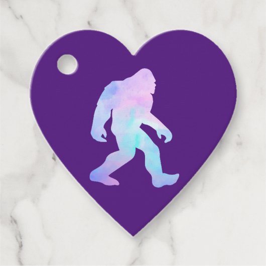 Étiquettes Cadeau Aquarelle Bigfoot (Devant)