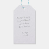 Étiquettes-cadeau Aquarelle Bleu Bow (Dos)