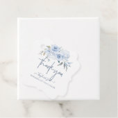 Étiquettes Cadeau Aquarelle bleu Dusty Rose Script (En situation)