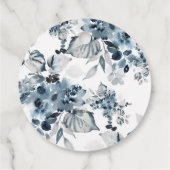 Étiquettes Cadeau Aquarelle bleu Fleurs joyeuses Hanoukka Calligraph (Dos)