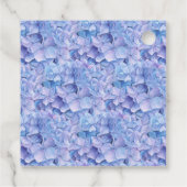Étiquettes Cadeau Aquarelle Blue Hydrangea Pearl (Dos)