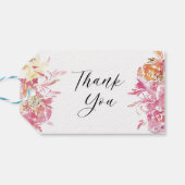 Étiquettes-cadeau Aquarelle Blush Merci Mariage moderne (Dos Horizontal)