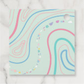 Étiquettes Cadeau Aquarelle Boho arc-en-ciel et soleil (Dos)