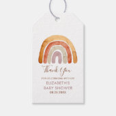 Étiquettes-cadeau Aquarelle Boho Rainbow Baby shower (Devant)