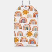 Étiquettes-cadeau Aquarelle Boho Rainbow Baby shower (Dos)
