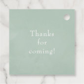 Étiquettes Cadeau Aquarelle Bois Laurel Crest Monogramme Mariage (Dos)