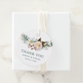 Étiquettes Cadeau Aquarelle Botanique Floral Vert Mariage (En situation)