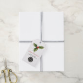 Étiquettes-cadeau Aquarelle Botanique Logo d'affaires Noël (Avec de la ficelle)