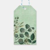 Étiquettes-cadeau Aquarelle botanique luxuriante Verdure Mariage pré (Dos)