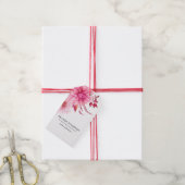 Étiquettes-cadeau Aquarelle bourguignonne et rousse Florale (Avec de la ficelle)