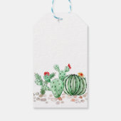 Étiquettes-cadeau aquarelle, cactus (Dos)