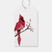 Étiquettes-cadeau Aquarelle Cardinal Joyeux anniversaire (Dos)