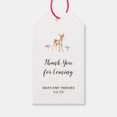 Étiquettes-cadeau Aquarelle Cerf de Bébé sur Baby shower blanc (Devant)