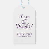 Étiquettes-cadeau Aquarelle chic pivoines pastel bouquet merci (Dos)