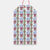 Étiquettes-cadeau Aquarelle Chinoiserie Plaques Wreath Noël (Dos)