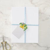 Étiquettes-cadeau Aquarelle citron blanc (Avec de laficelle)