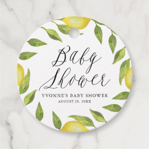Étiquettes Cadeau Aquarelle Citron vert Baby shower de couronne
