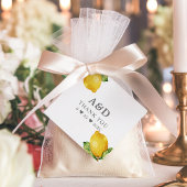 Étiquettes Cadeau Aquarelle Citrons Citrus Merci Mariage moderne