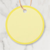 Étiquettes Cadeau Aquarelle Citrons Limoncello Mariage Merci Jaune (Dos)