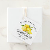 Étiquettes Cadeau Aquarelle Citrons Mariage Love Limoncello (En situation)