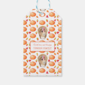 Étiquettes-cadeau Aquarelle Citrouille Turquie Motif Thanksgiving (Dos)