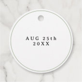 Étiquettes Cadeau Aquarelle classique Pastel vert rose (Dos)