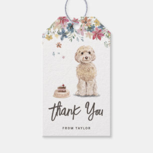 Étiquettes-cadeau Aquarelle Cockapoo Chien Merci de fête d'anniversa