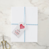 Étiquettes-cadeau Aquarelle coeur douce Valentine Treat Favoriser Ta (Avec de laficelle)