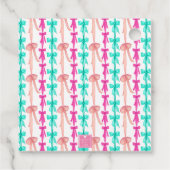 Étiquettes Cadeau Aquarelle Coquette Bow Christmas Tree (Dos)