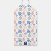 Étiquettes-cadeau Aquarelle Côtier Arbre de Noël (Dos)