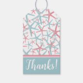 Étiquettes-cadeau Aquarelle côtière Merci de plage Favoriser (Devant)