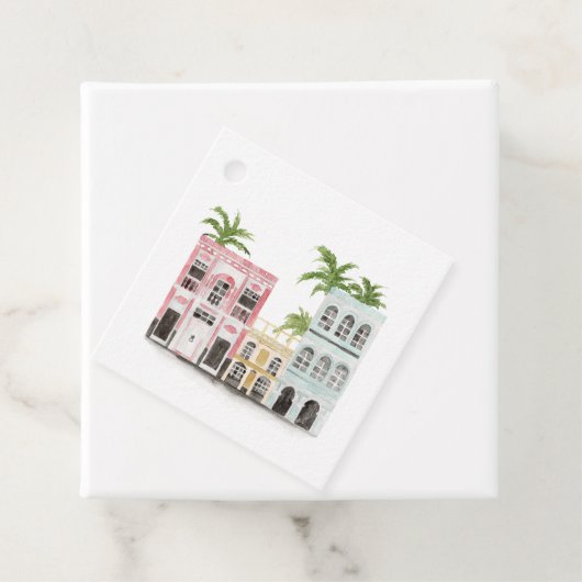 Étiquettes Cadeau Aquarelle Cuba Destination (En situation)