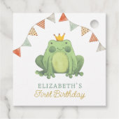 Étiquettes Cadeau Aquarelle Cute Frog Anniversaire (Dos)