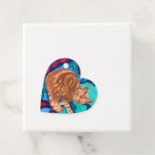 Étiquettes Cadeau Aquarelle de chat Tabby Orange (En situation)